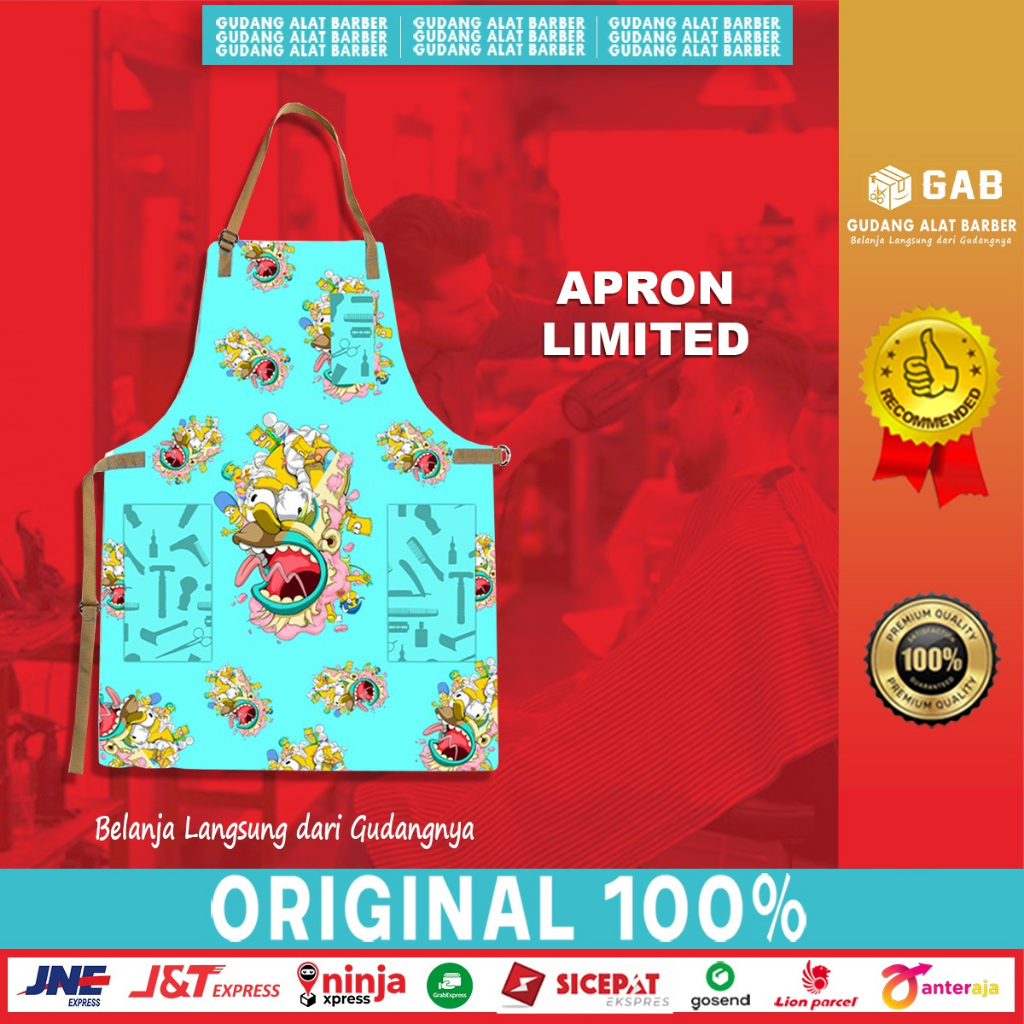 Apron/Celemek Custom Shimpshons Barbershop