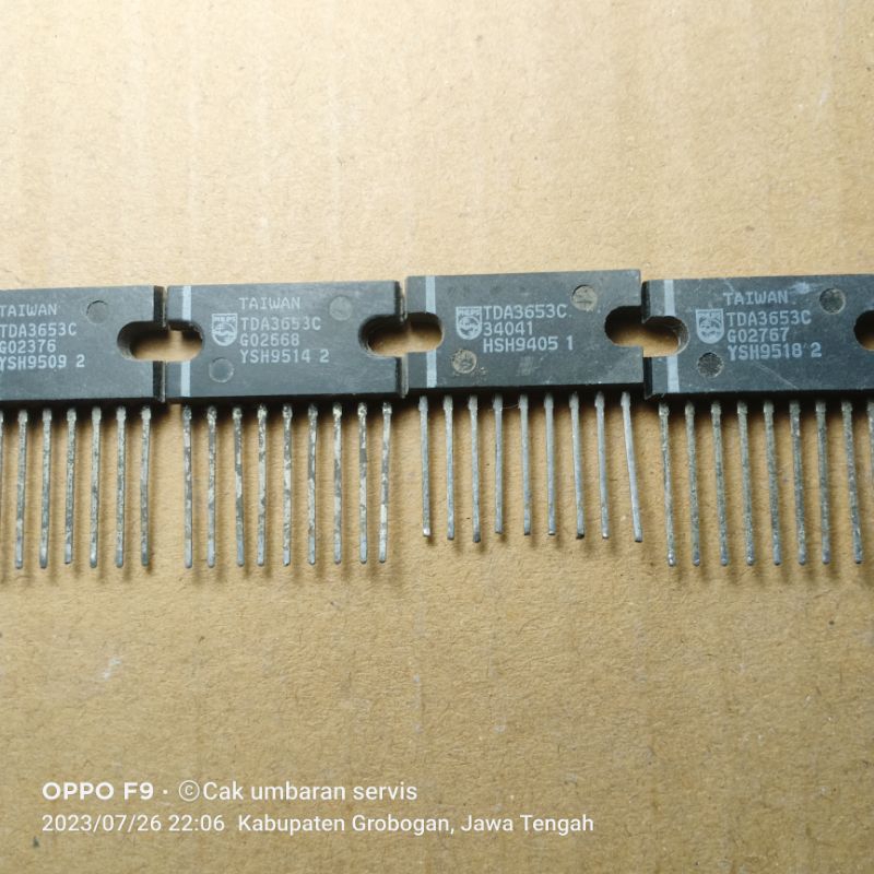 IC VERTIKAL : TDA3653C BODY SISIR CABUTAN ORIGINAL