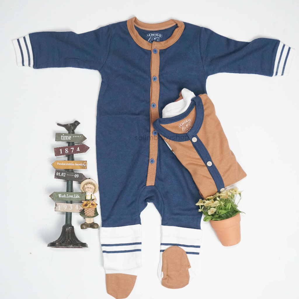 Sleepsuit Romper Newborn Alpaca & Bear by Ichigo
