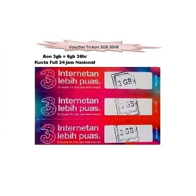 Voucher Paket Data Tri Aon6