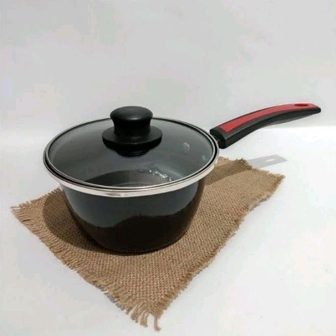 gsf g4018 panci susu mie enamel tutup kaca - 007