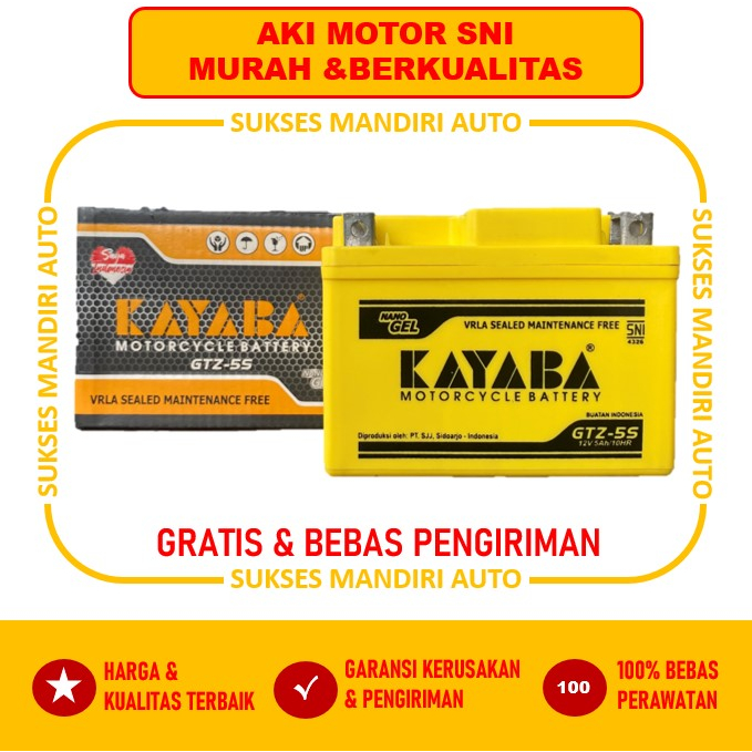 Aki Motor Honda Genio, Spacy, Blade SNI Kering Kyb