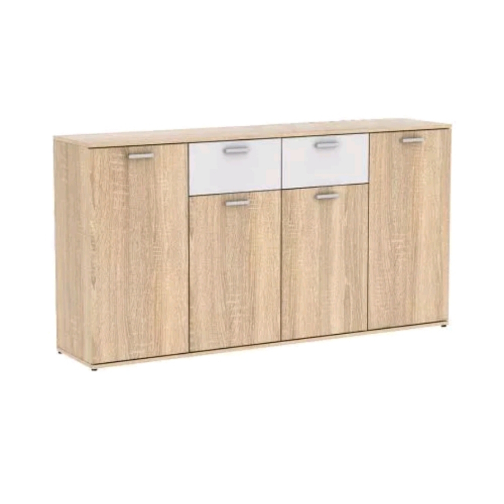 Selma Thyme Kabinet 4 Pintu - Cokelat Oak Furniture Informa