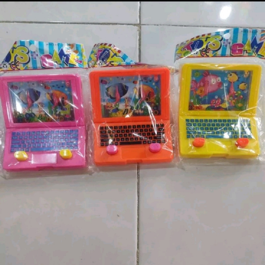 Mainan Game Air Jadul Laptop 9850 Murah Kemasan Kantong | Mainan Anak Water Game Jadul Model Laptop 
