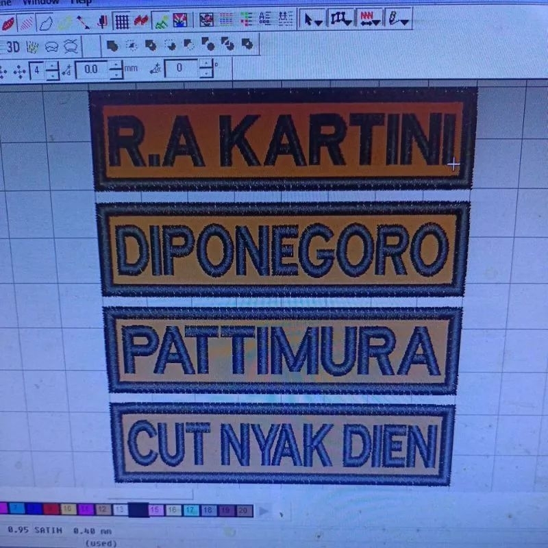 

bet nama sekolah , papan nama baju ,bet nama