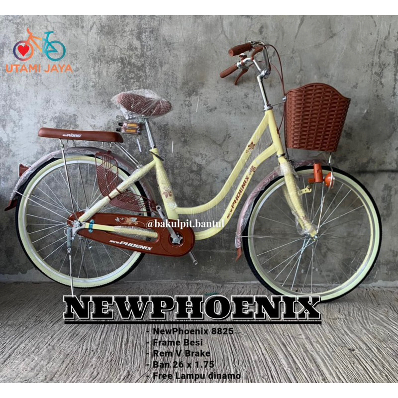 Sepeda Mini new Phoenix 8825  Classic ukuran 26 20 24 inch / Sepeda Keranjang Dewasa / Sepeda Dewasa