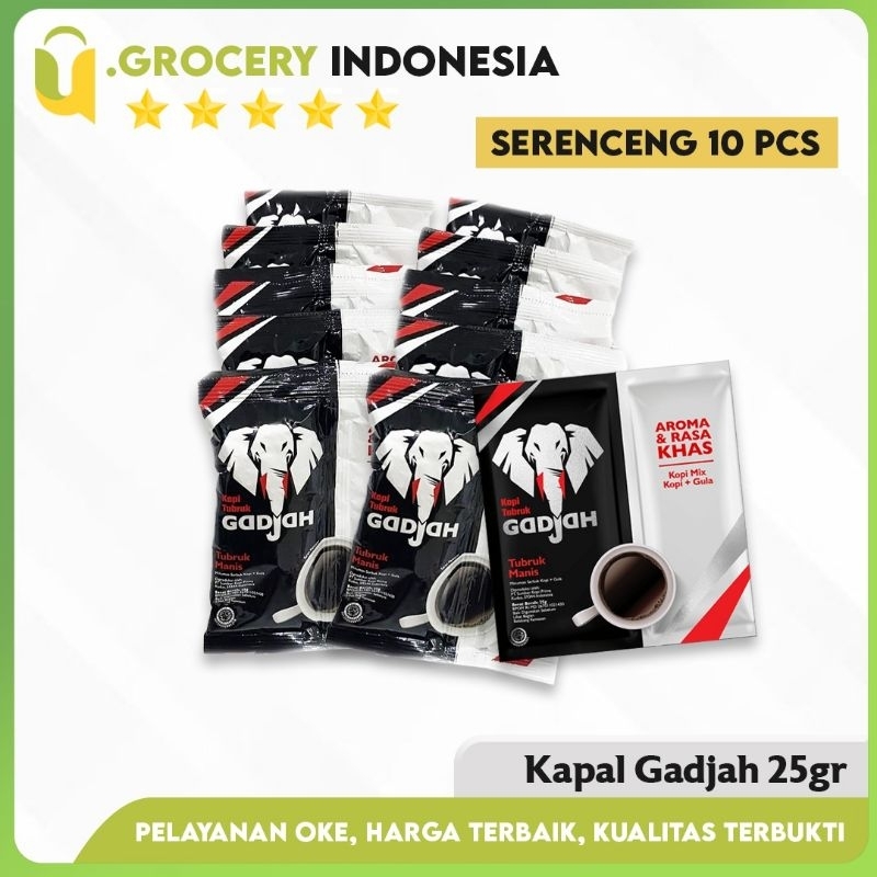 

Gadjah Kopi Tubruk + Gula 1 Renceng ( 10 x 25gr)