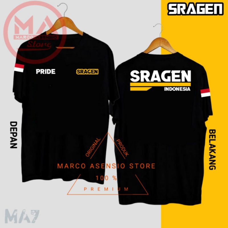 KAOS PREMIUM FASHION PRIA MAUPUN WANITA DESAIN TULISAN PRIDE SRAGEN INDONESIA | MA7 JTG