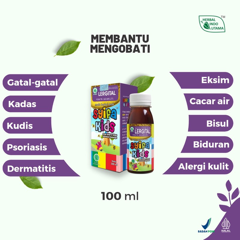 Madu Anak Syifa Kids LERGITAL | alergi | gatal gatal |