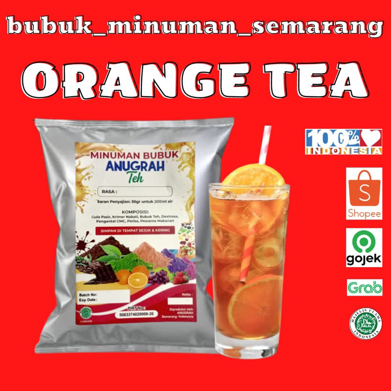 

Bubuk Minuman Orange Tea Teh Jeruk 500gr