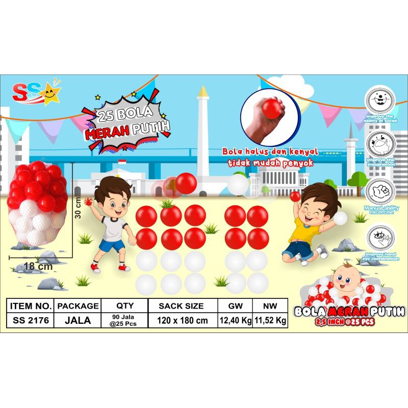 Mainan Mandi Bola | Mainan Bola isi 25 | Mainan Mandi bola Anak | Mainan Bola Merah Putih | Mainan M
