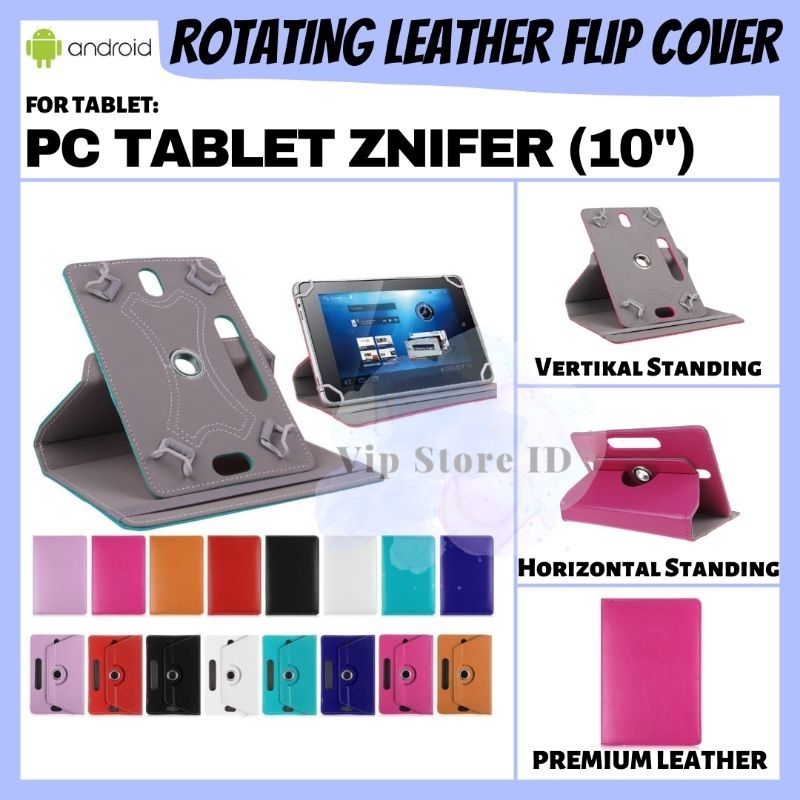 TABLET PC TAB ZNIFER 10" 10 INCH ROTATE FLIP BOOK COVER CASE CASING SARUNG KESING FLIPCASE