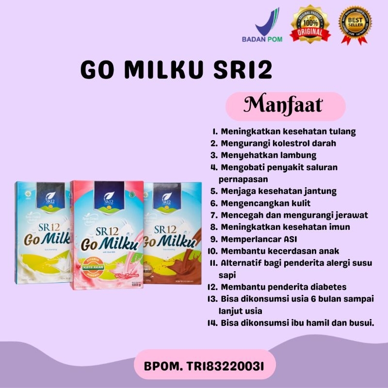 

GOMILKU SR12/SUSU KAMBING ETAWA TERLARIS/SUSU ETAWA HERBAL SEGAR & MENYEHATKAN