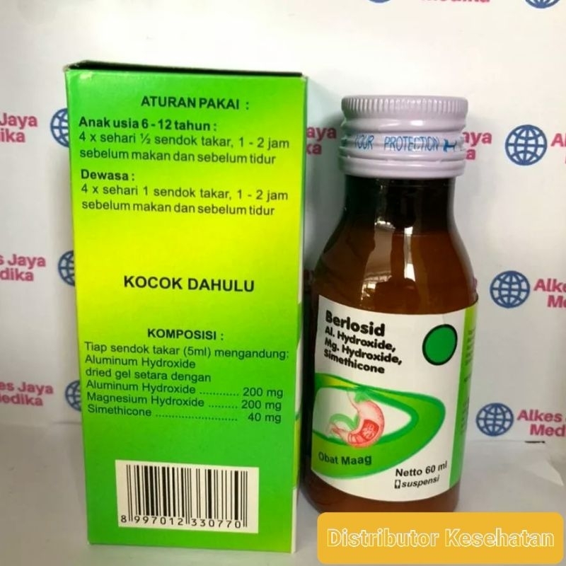 Berlosid Sirup Syrup Syp 60 ml Obat Maag Cair Asam Lambung Termurah