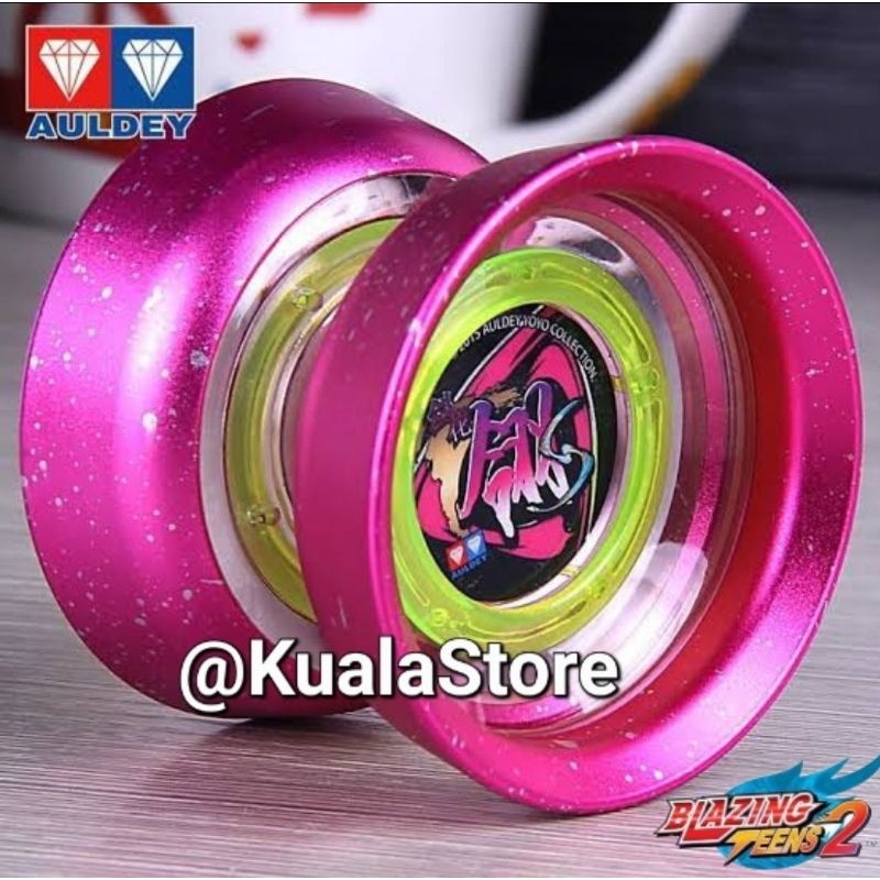 Profesional Yoyo Auldey Blazing Teams Original LED Lampu Pink Venom HQ Feather Blade Demon Yoyo Kual