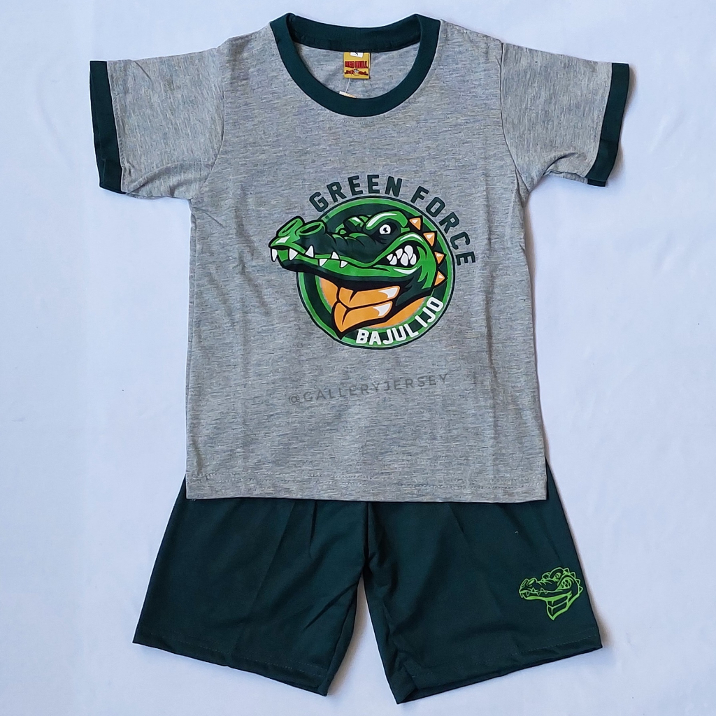 SETELAN BAJU BONEK ANAK ANAK BONEK KATUN SETELAN KAOS BONEK ANAK ANAK PERSEBAYA ABU ABU