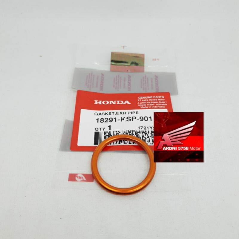 GASKET EXHAUST PIPE PAKING PACKING KNALPOT VERZA 150 CB150VERZA 18291KSP901 ORIGINAL HONDA