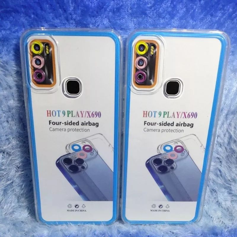 softcase/silikon bening transparan hp infinix hot 9/hot 9 play  case TPU bening clear + pelindung ca