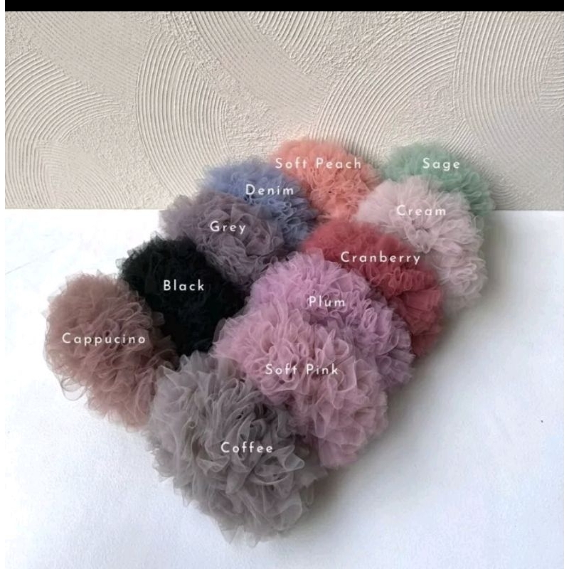SCRUNCHIE JUMBO /IKAT RAMBUT /CEPOL HIJAB /TULLE PREMIUM SOFT BY RAW HIJAB