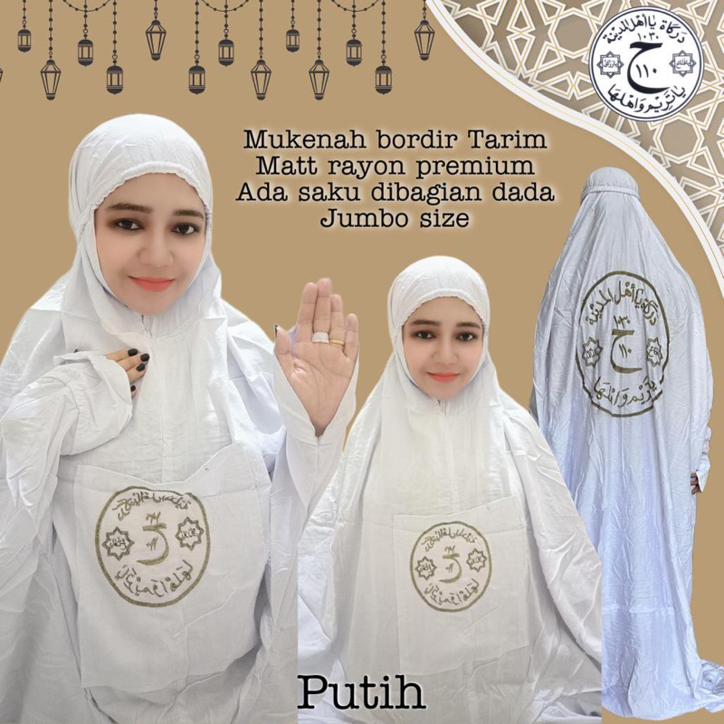mukena bordir rayon Tarim / mukena dewasa