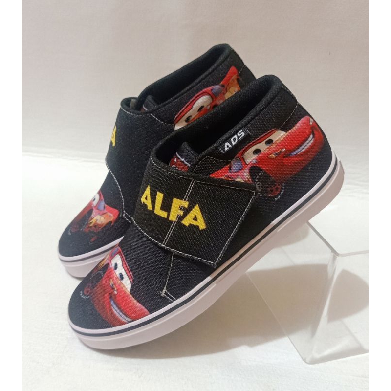 ADS - Sepatu anak karakter Cars McQueen | bisa cetak nama & foto