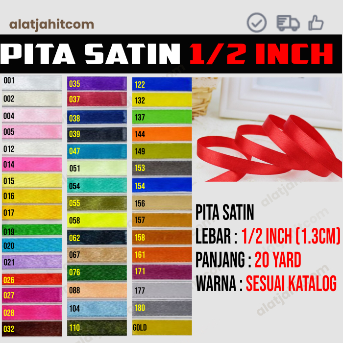 

Pita Satin 1/2 inch (1.3cm)