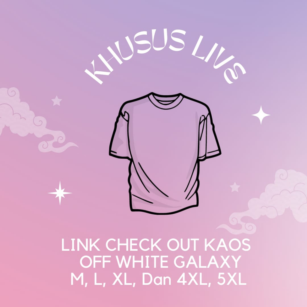 KHUSUS LIVE kaos distro off white galaxy