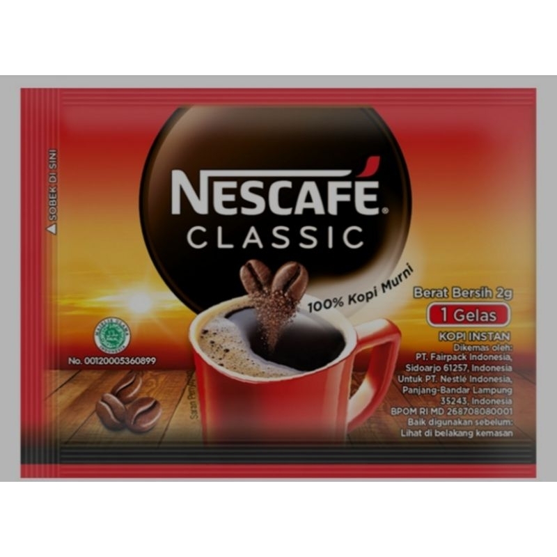 

Nescafe Classic Coffee Isi 10 Sachet x 2g