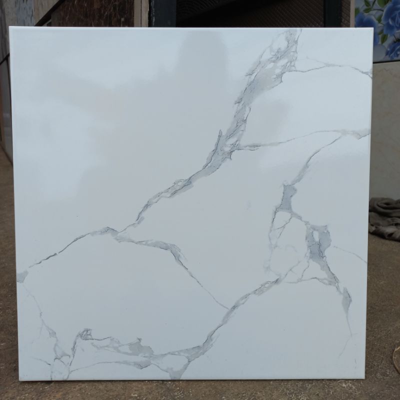 KERAMIK LANTAI MURAH MARBLE CARRARA IKAD SZ 11165 50X50 KW1