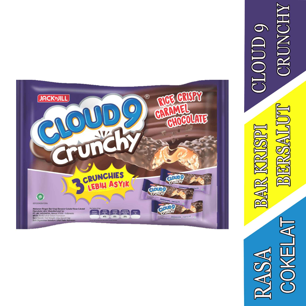 

Bar Krispi Chocolate - Cloud9 Crunchy - Rice Crispy - 42gr