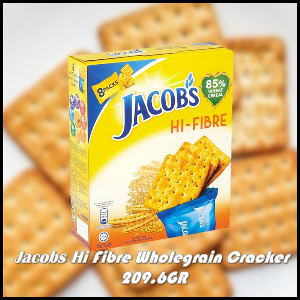 Jacobs hi fibre wholegrain crackers 209.6GR
