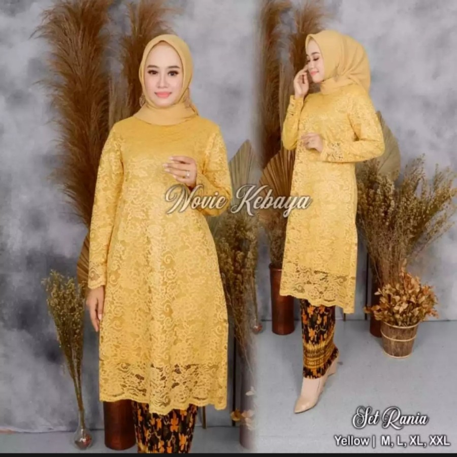 kebaya brokat modern atasan kebaya tunik brokat terlaris kebaya wanita terbaru warna gold