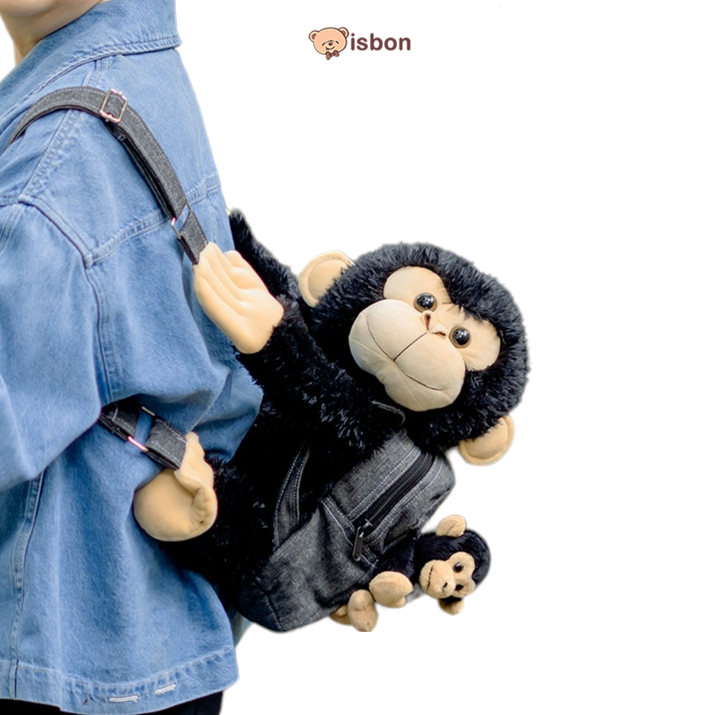 ISTANA BONEKA Tas Ransel Monyet Backpack Monkey Untuk Sekolah Anak Menggunakan Tas Punggung Muat Ban