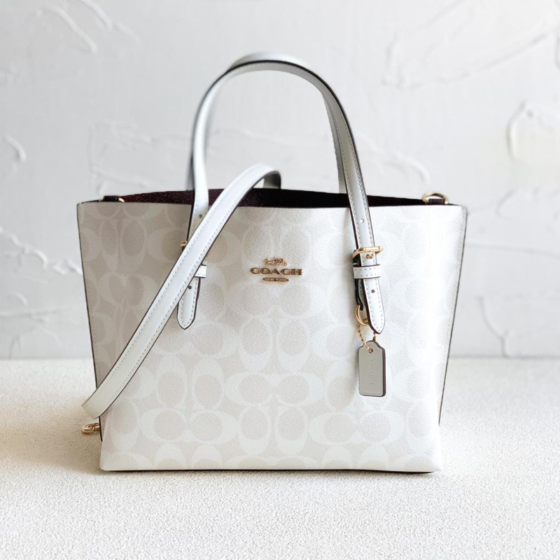 Coach Mollie Tote 25 Glacier White