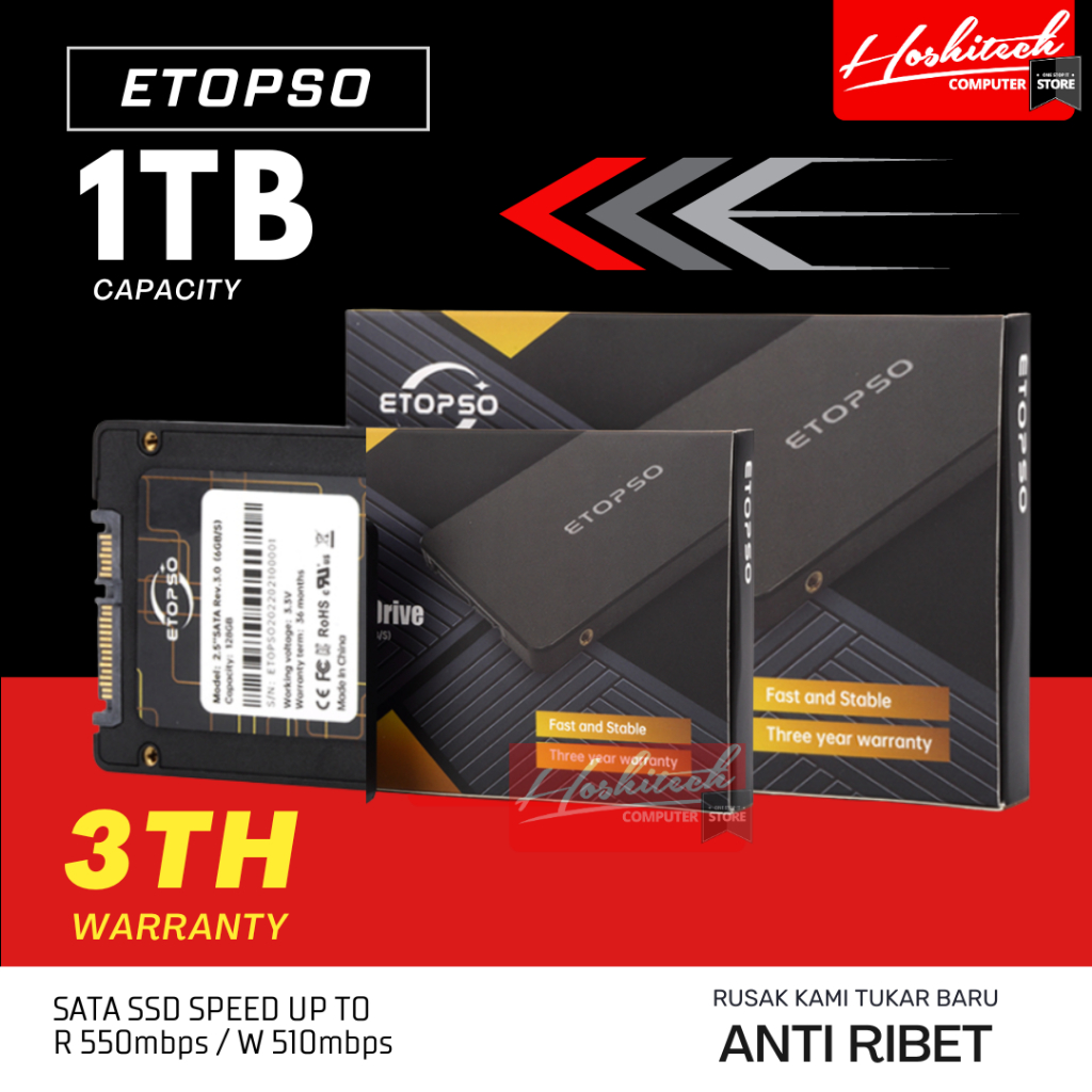 SSD 1TB ETOPSO SATA 2.5" GARANSI 3TH