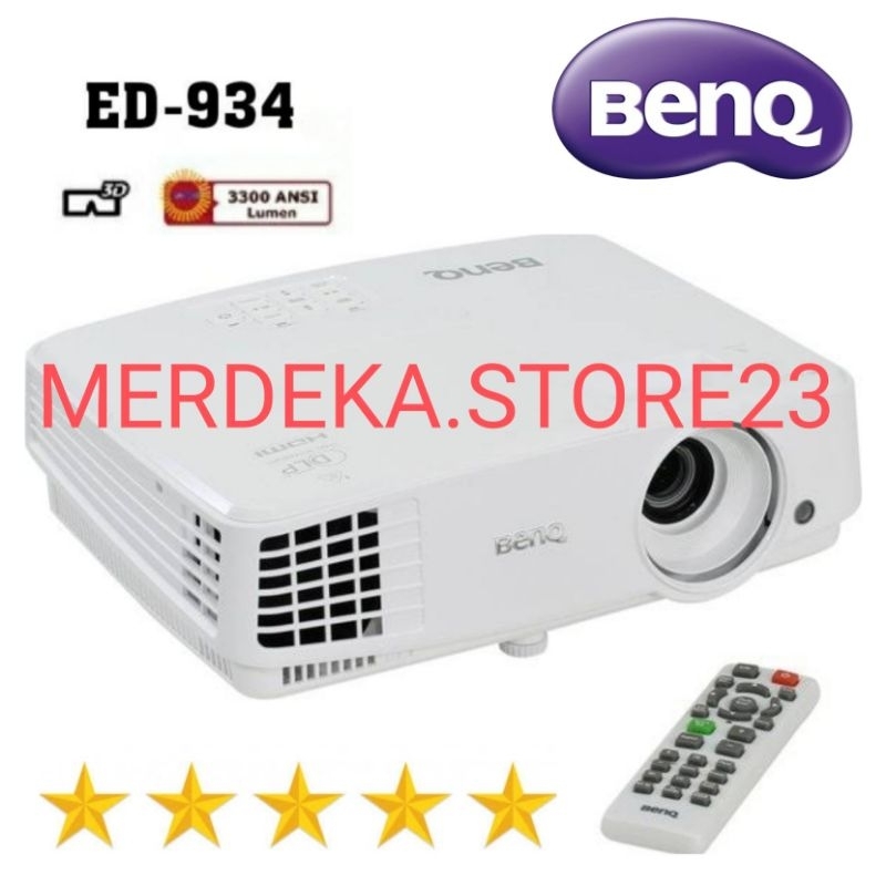 LCD PROJECTOR BENQ ED 934 ED934 ED-934 DLP PROYEKTOR XGA ANSI LUMENS 3300 HDMI BRIGHTNESS