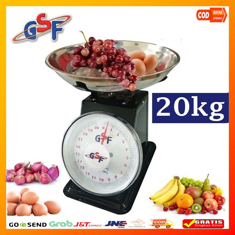 timbangan GSF 20kg & 15kg timbangan duduk besi stainless 15 kg dan 20 kg terlaris