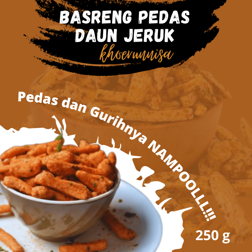 

Basreng Pedas Daun Jeruk Basreng Daun Jeruk Pedas Bakso Goreng Pedas Daun Jeruk 250gr Baso Goreng Stik - KNS