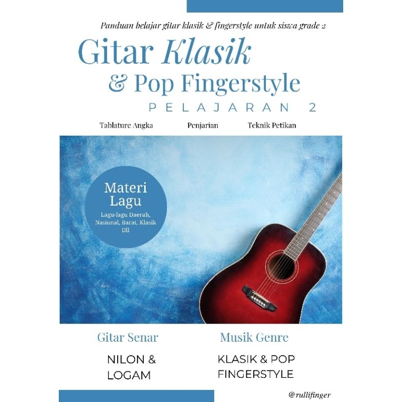 Buku Pelajaran Gitar Klasik & Fingerstyle 2