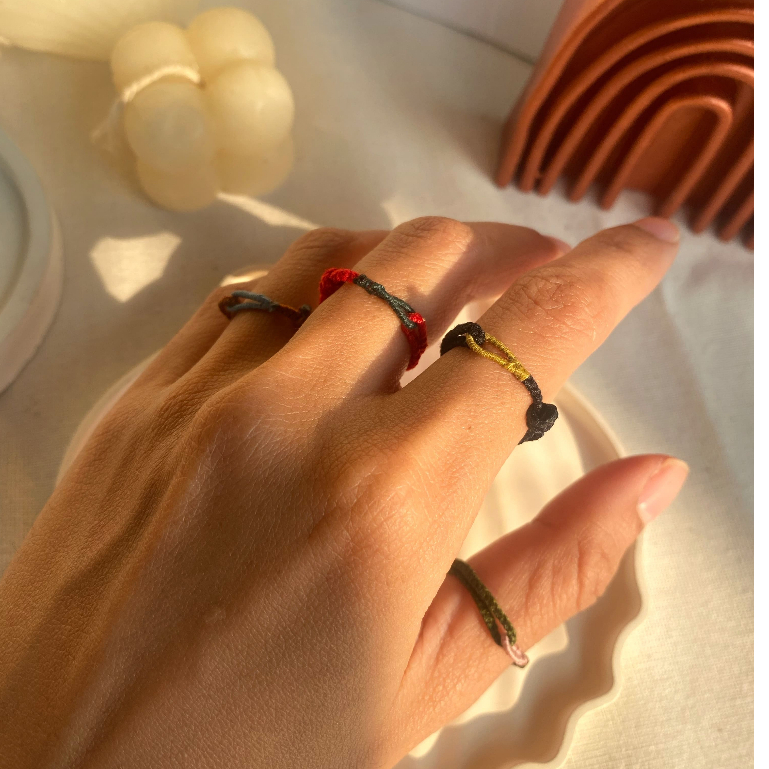 Ianda Cincin Pome Tali Polos Adjustable Handmade Simple