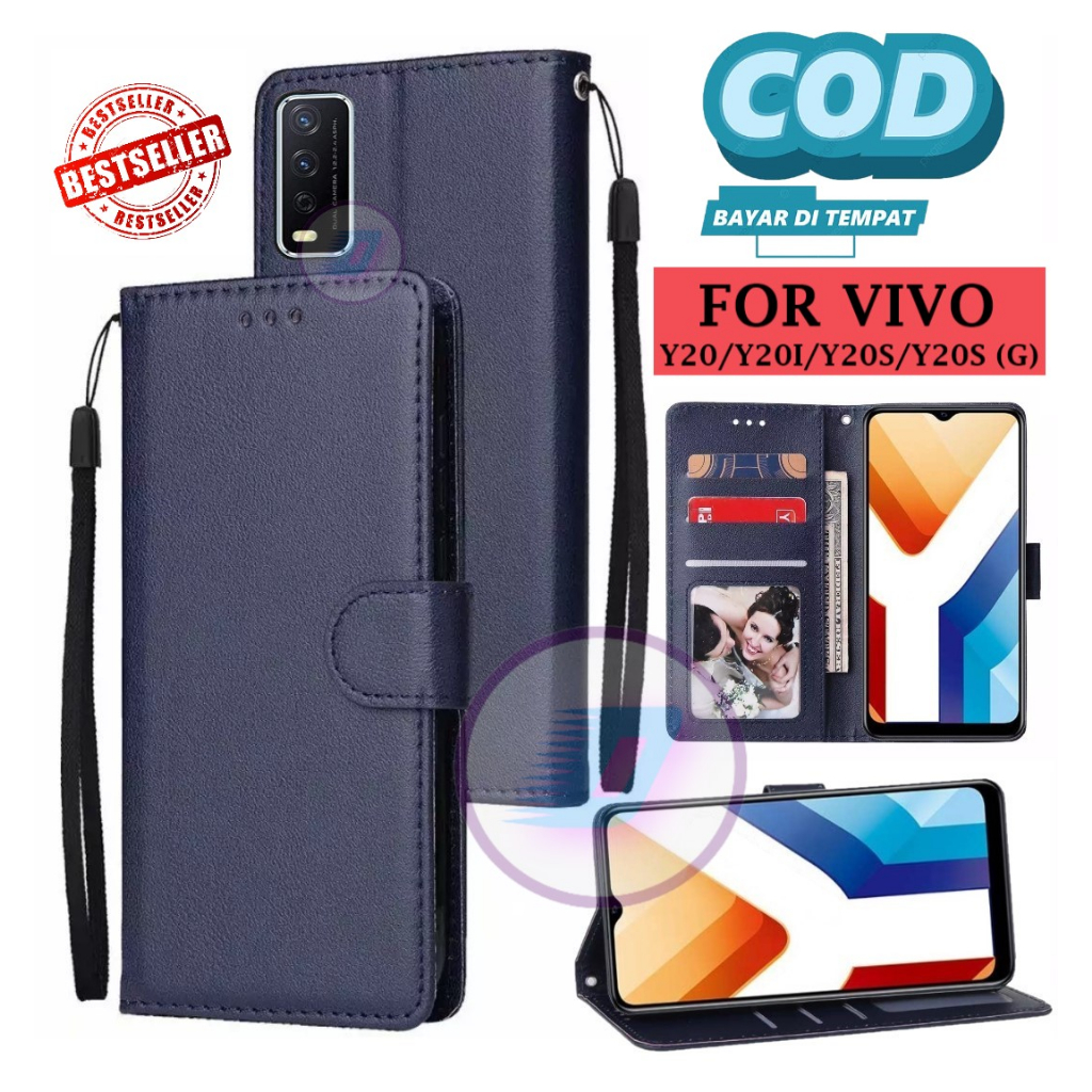 VIVO Y20/Y20i/Y20s/Y20s (G) FLIP LEATHER CASE PREMIUM-SARUNG BUKU KULIT/DOMPET HP
