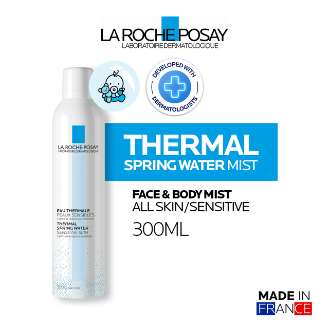 La Roche Posay Thermal Spring Water Mist 300ml - Spray Kulit Sensitif Wajah/ Badan