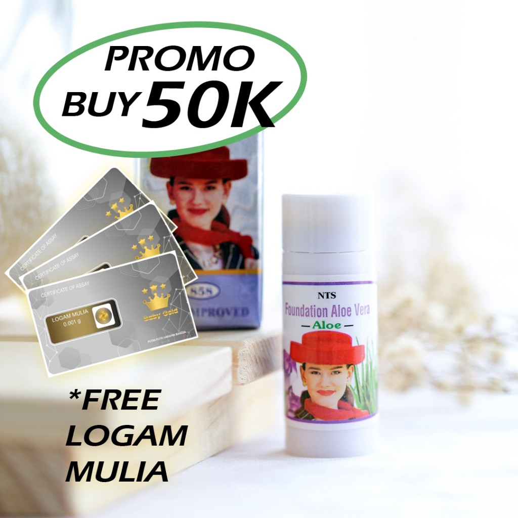 NTS-858 ANTI ACNE Foundation Cream with SQUALANE VITAMIN E VASELINE Obat Jerawat Aloe Vera Krim Foun