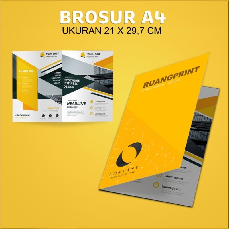 

cetak 100 lembar brosur leaflet pamflet uk. a4