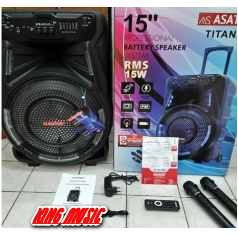 ASATRON Speaker Portable TITANIUM 15 inch