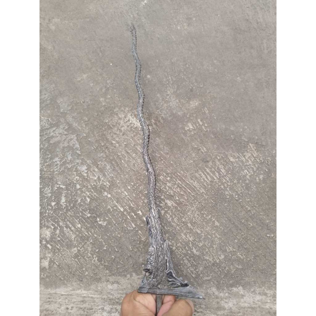 Keris Naga Runting Luk 11 pamor Ngulit Semongko