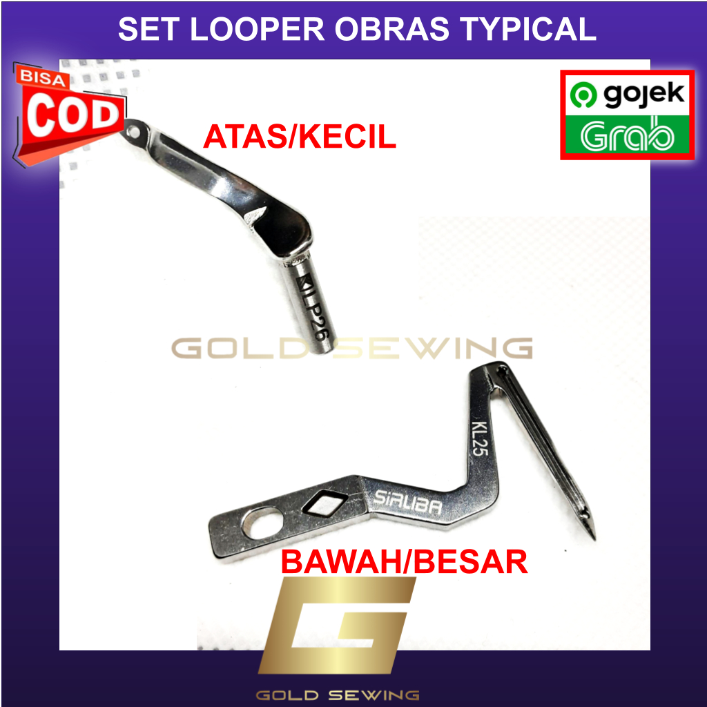 Set Loper Looper Obras Benang 4 (GRADE A) Atas Bawah Mesin Jahit