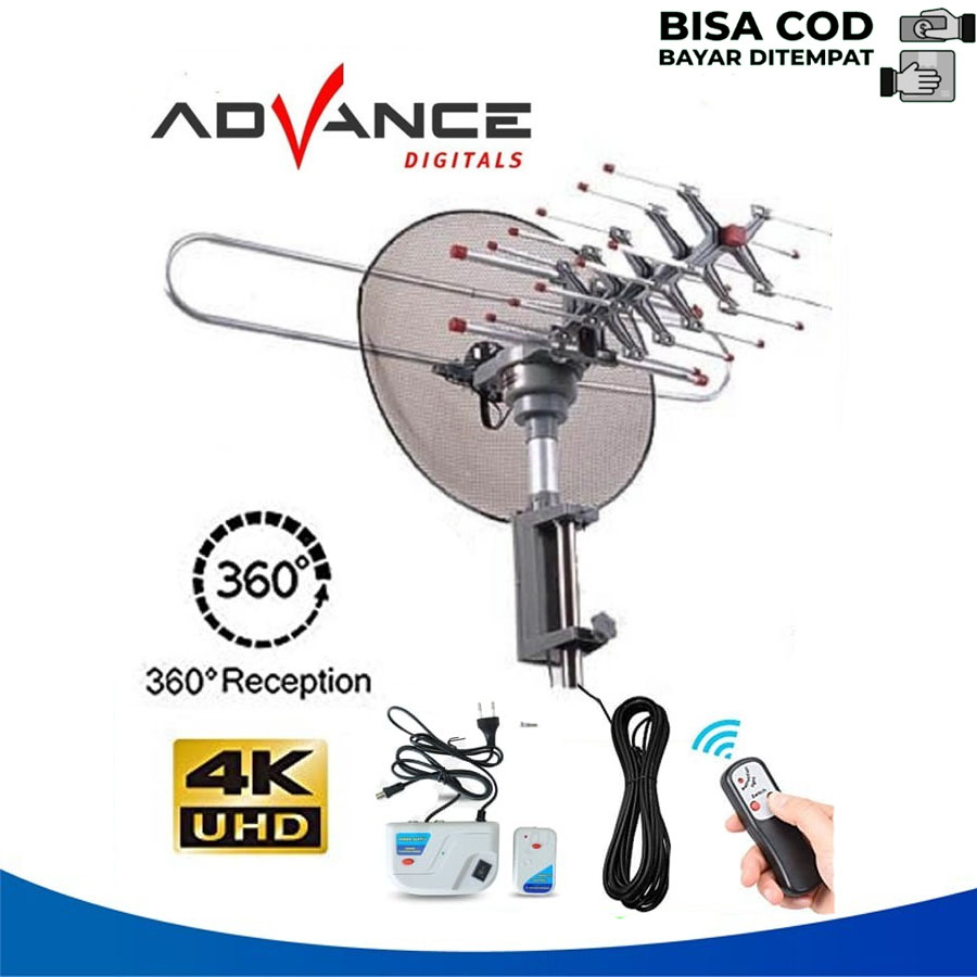 Antena Digital Advance AA 830 Antena Tv Plus Boster Dan Remot