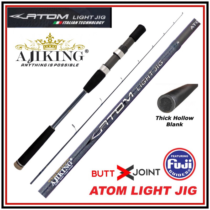 [PE 0.8-1.5] Joran Jigging Ajiking Atom Light jig FUJI Full Graphite Blank