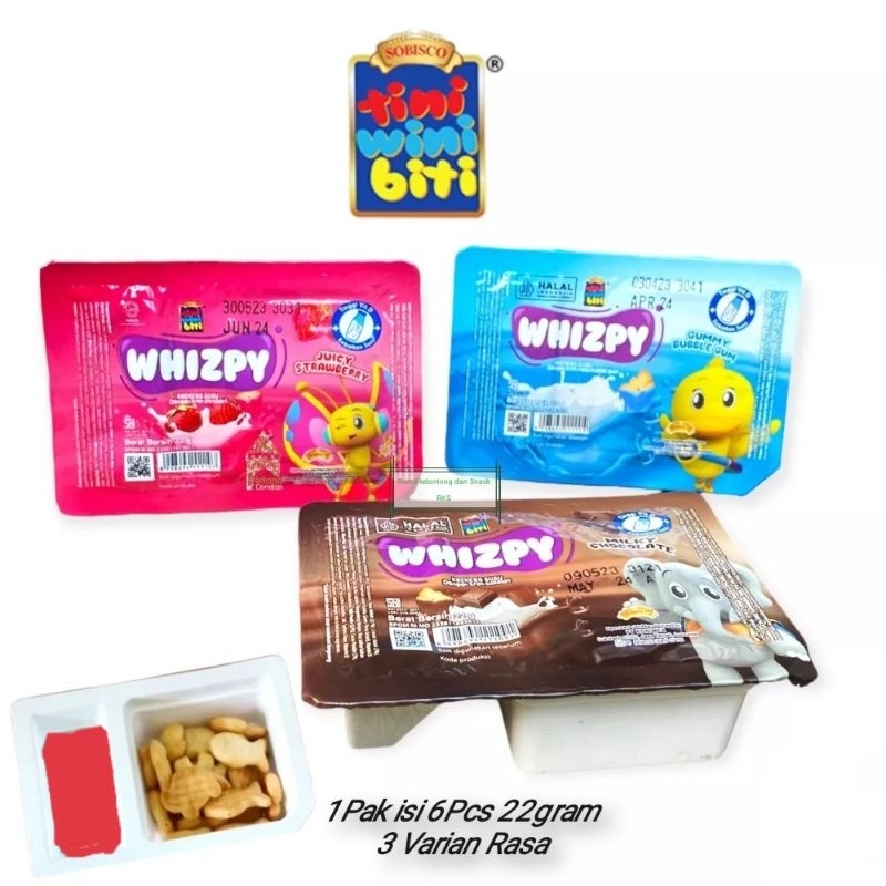 

Tini Wini Biti WHIZPY Biskuit Krekers Susu Dengan Krim isi 6 x 22 gram